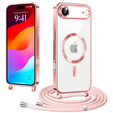 Etui do iPhone Air, Electro MagSafe, różowe + Smycz