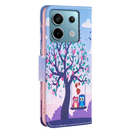 Etui z klapką do Xiaomi Redmi Note 13 Pro 5G, Wallet, Owls & Tree