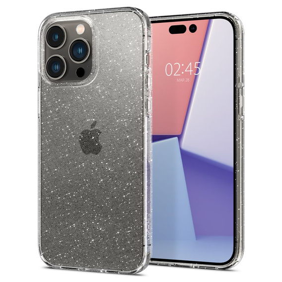 Etui Spigen do iPhone 14 Pro, Liquid Crystal, przezroczyste brokat