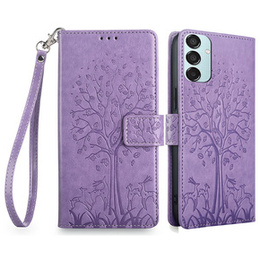 Etui z klapką do Samsung Galaxy M15 5G, Tree, fioletowe