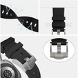 Pasek Silikonowy do Samsung Galaxy Watch 8 / 8 Classic, Srebrny / Czarny