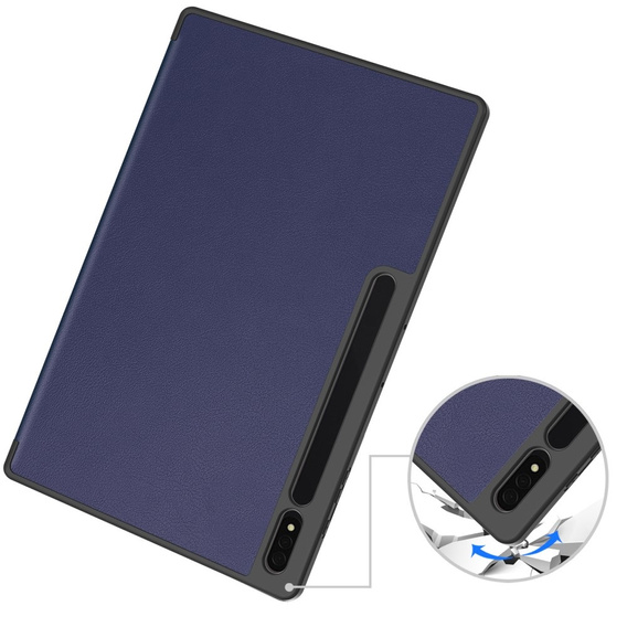 Etui do Samsung Galaxy Tab S10 Ultra, Smartcase z miejscem na rysik, granatowe