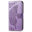 Etui z klapką do Motorola Edge 50 Ultra, Butterfly, fioletowe