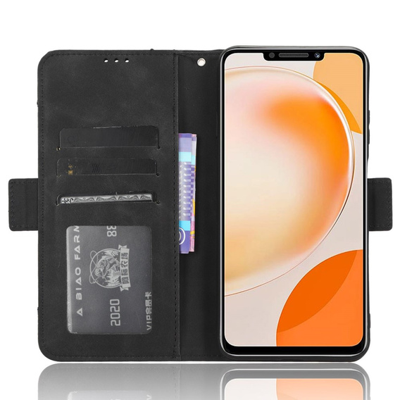 Etui z klapką do Huawei Nova Y91 4G, Card Slot, czarne
