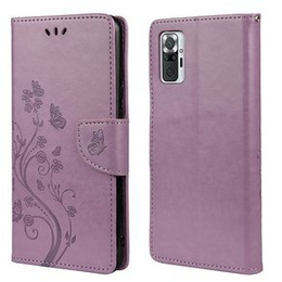 Etui z klapką do Xiaomi Redmi Note 10 / 10S, Butterfly, jasnofioletowe