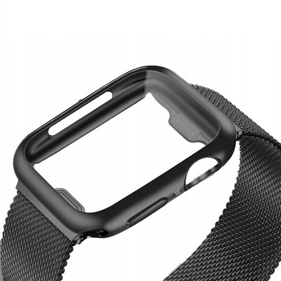 Bransoleta + Etui z Osłoną na Ekran do Apple Watch 10 42mm, Czarna