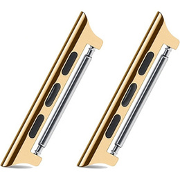 Zapięcie ze stali nierdzewnej do zegarka Apple Watch 1/2/3/4/5/6/7/8/9/10/11/SE Ultra 1/2/3 42/44/45/46/49mm, Gold