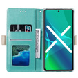 Etui z klapką do Samsung Galaxy A53 5G, Wallet Pocket Zipper Lace, zielone