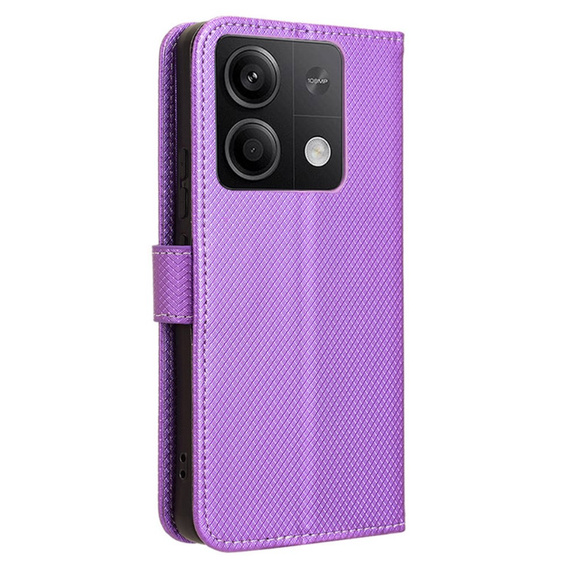 Etui z klapką do Xiaomi Redmi Note 13 5G, Wallet Smart Magnet, fioletowe