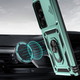 Etui pancerne do Samsung Galaxy S24 Ultra, CamShield Slide, zielone