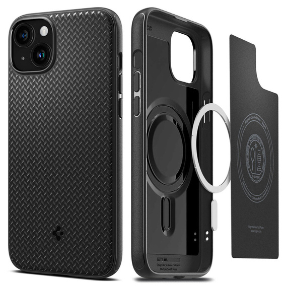 Etui Spigen do iPhone 15, Mag Armor MagSafe, Czarne