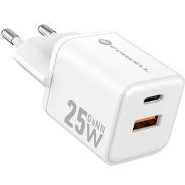 Forcell F-Energy Mini GaN III VT-25B 25W, kompaktowa ładowarka z podwójnym portem - biała