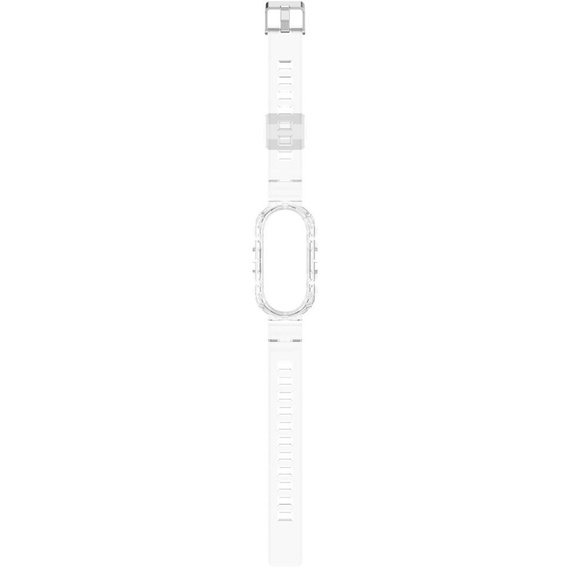 Pasek Silikonowy do Xiaomi Smart Band 10 / 9 / 8, Przezroczysty, Bezbarwny