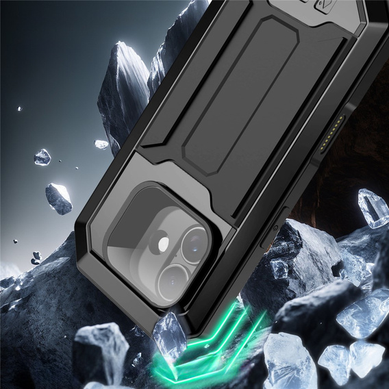 Etui pancerne do iPhone 17, R-JUST, czarne