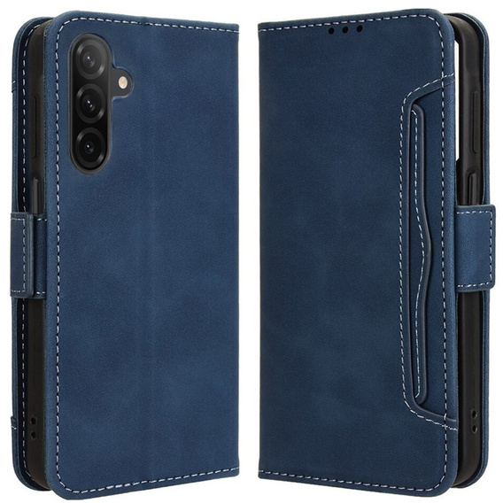 Etui z klapką do Samsung Galaxy A36 5G, Card Slot, granatowe
