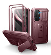 Etui pancerne do Samsung Galaxy S25+ Plus, Dexnor Full Body (Two Frames), czerwone