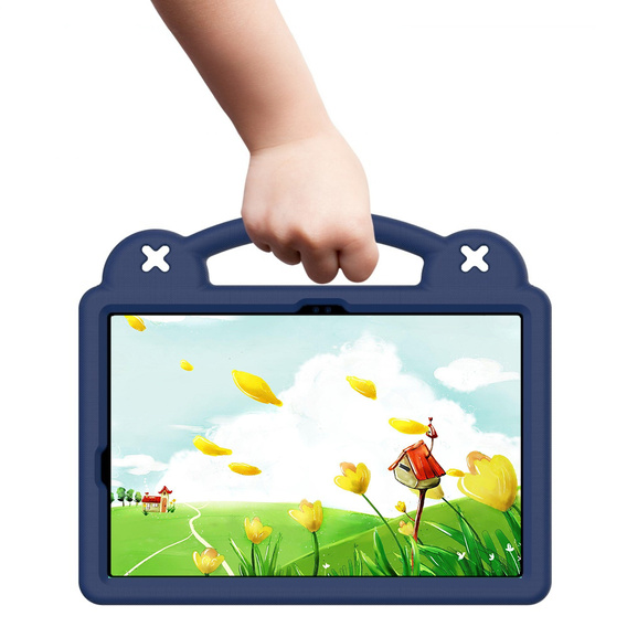 Etui do Samsung Galaxy Tab S9 FE / S10 FE, Cute Patterns, z podstawką, ciemnoniebieskie