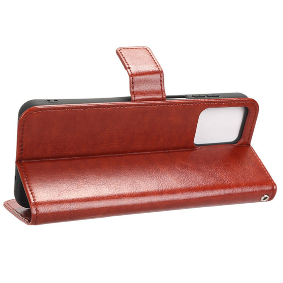 Etui z klapką do Motorola Moto G13 / G23 4G, Crazy Horse Wallet, brązowe