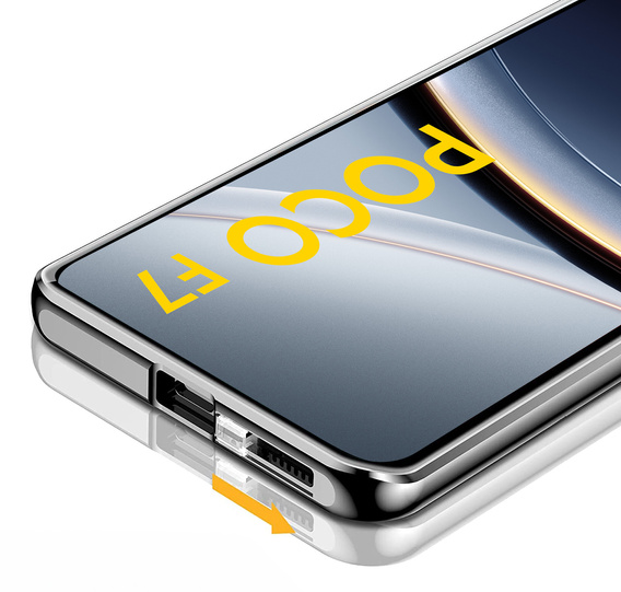 Etui do Xiaomi Poco F7, Magnetic Dual Glass, srebrne