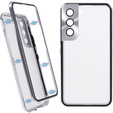 Etui do Samsung Galaxy S22, Magnetic Dual Glass, srebrne
