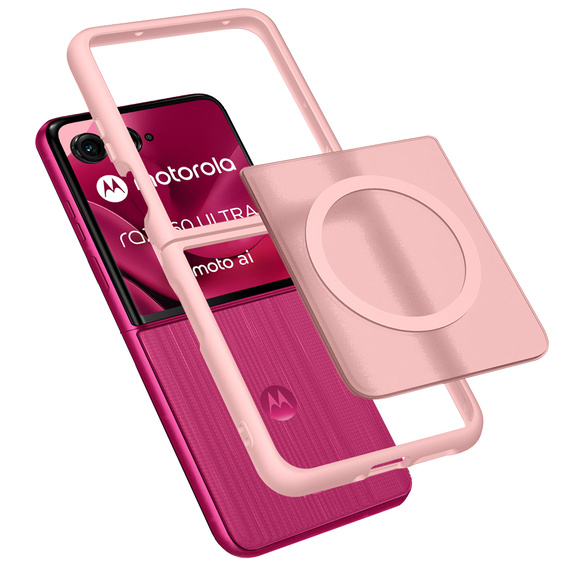 Etui Hybrid MagSafe do Motorola Razr 60 Ultra – różowe