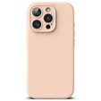 Etui Ringke do iPhone 16 Pro, Silicone MagSafe, różowe + Szkło Hartowane 9H