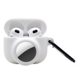 Etui Silicone na Słuchawki Apple AirPods 3, z miejscem na AirTag 2 / 1, White