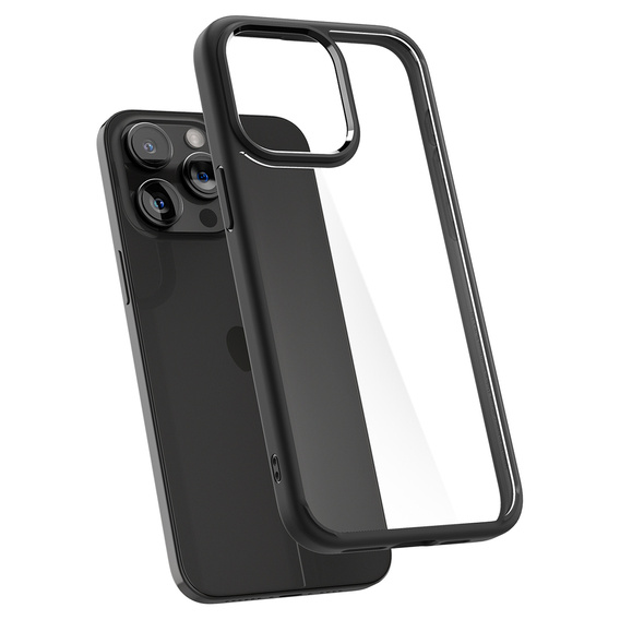 Etui Spigen do iPhone 15 Pro Max, Ultra Hybrid, Przezroczyste / Czarne ramki