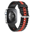 Pasek Silikonowy do Huawei Watch Fit 4 / 4 Pro / 3, Czarny / Czerwony