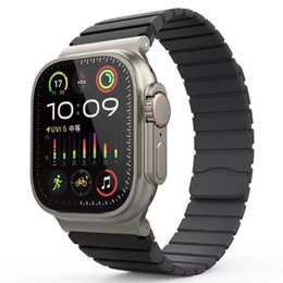 Pasek Magnetyczny do Apple Watch 1/2/3/4/5/6/7/8/9/10/11/SE Ultra 1/2/3 42/44/45/46/49mm, Czarny