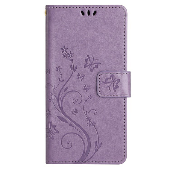 Etui z klapką do Samsung Galaxy A55 5G, Butterfly, fioletowe