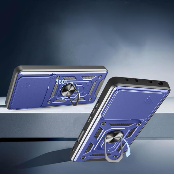 Etui pancerne do Honor 400 Lite, CamShield Slide, niebieskie