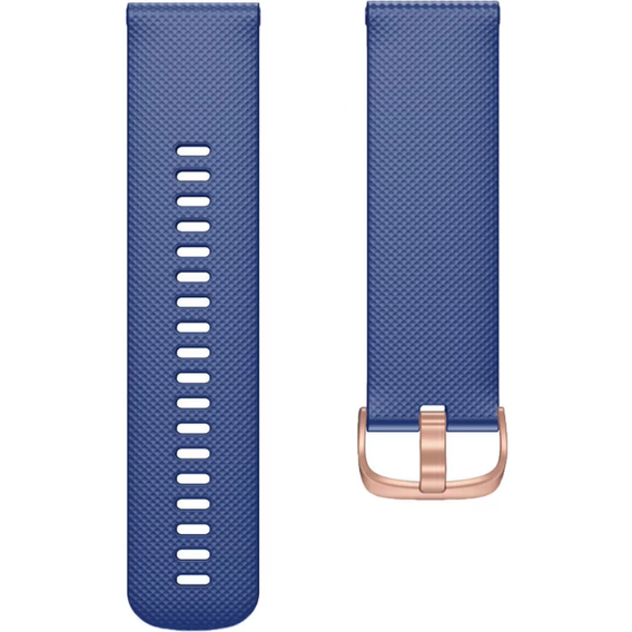Pasek Silikonowy Uniwersalny 20mm, ze złotą klamrą, Granatowy