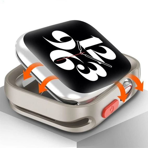 Etui Silikonowe do Apple Watch 7/8/9 41mm, beżowe
