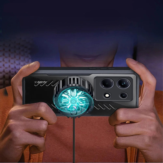 Etui do Infinix Note 40 Pro, z blaszką magnetyczne, przezroczyste / czarne