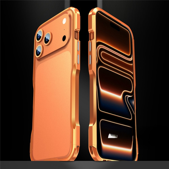 Etui LUPHIE do iPhone 17 Pro Max, Armor Bumper, pomarańczowe