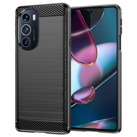 Etui do Motorola Edge 30 Pro, Karbon, czarne