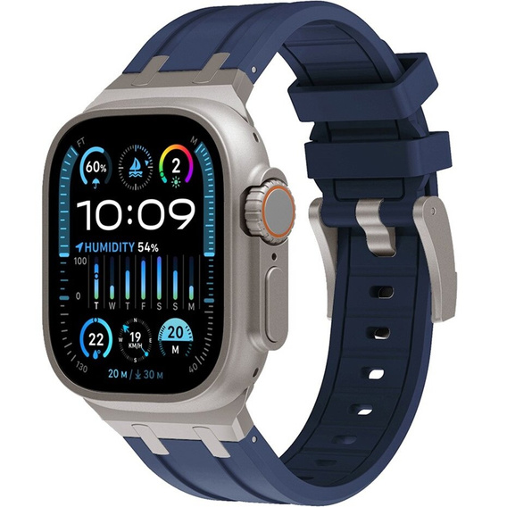 Pasek Silikonowy do Apple Watch 1/2/3/4/5/6/7/8/9/10/SE/Ultra/Ultra 2 42/44/45/49MM, Granatowy