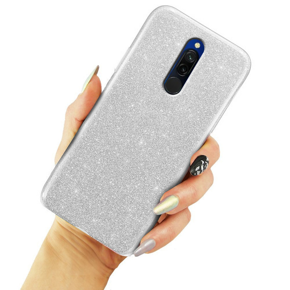 Etui Glitter Case do Xiaomi Redmi 8 / 8A, Silver