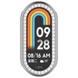 Etui z Diamentami do Xiaomi Smart Mi Band 9, Srebrne