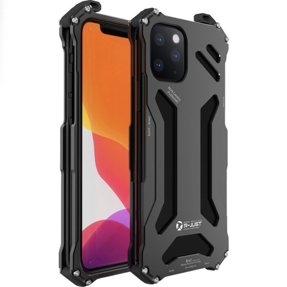 Etui R-JUST do iPhone 13 Pro, pancerne Hollow Armour, czarne