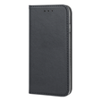 Etui z klapką do Oppo A18 4G / A38 4G, Smart Magnetic, czarne + szkło 9H