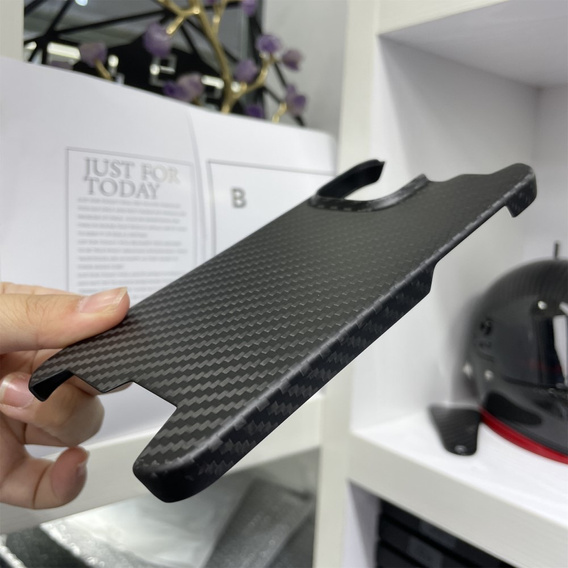 Etui do iPhone 15 Pro Max, karbonowe Carbon Fiber, matowe czarne