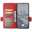 Etui z klapką do Nokia X30 5G, Wallet Litchi Magnet Case, czerwone