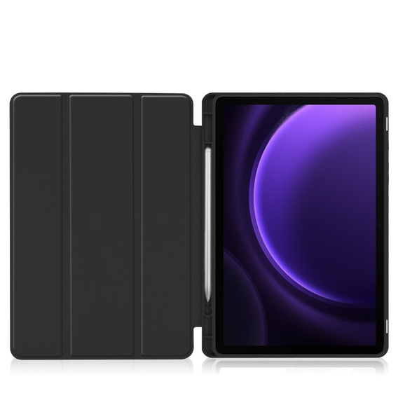 Etui do Samsung Galaxy Tab S10 Lite / S10 FE / S9 FE, Smartcase z miejscem na rysik, czarne