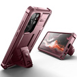 Etui pancerne do Samsung Galaxy S23 Ultra, Dexnor Full Body (Two Frames), czerwone