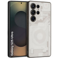 Etui do Samsung Galaxy S25 Ultra, Matte Case z wzorem wnętrza telefonu, białe