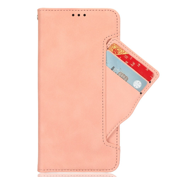 Etui z klapką do Xiaomi 14 Ultra, Card Slot, różowe