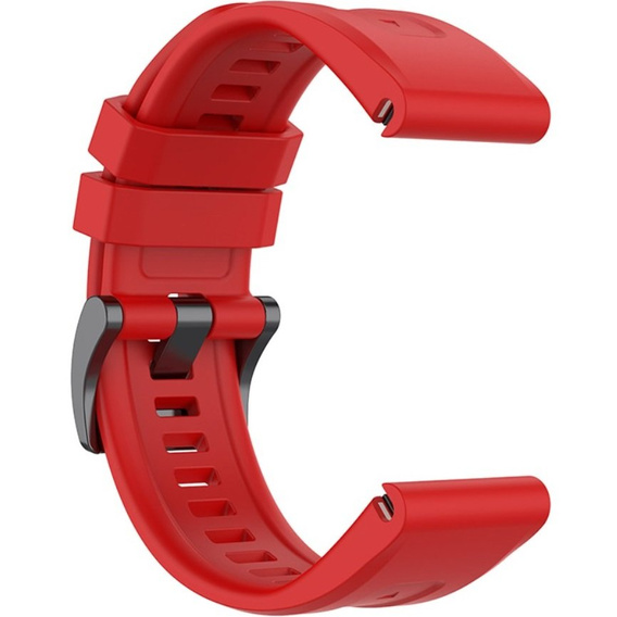 Pasek Silikonowy QuickFit 20mm do Garmin Fenix 5S/6S/7S/ 8 43mm, Czerwony