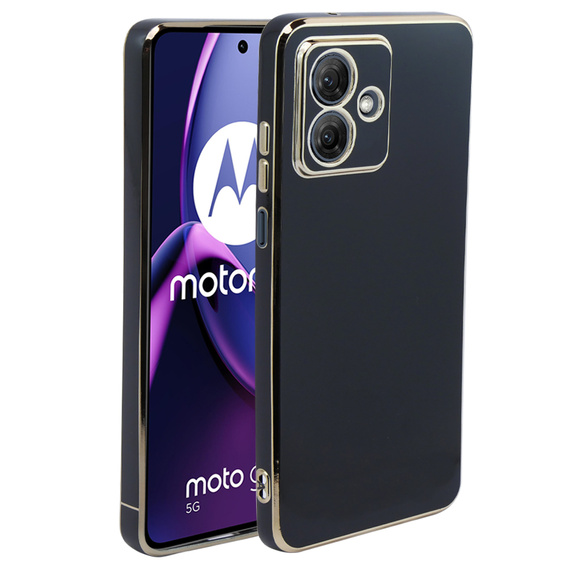 Etui do Motorola Moto G54 5G, Glamour CamShield, czarne